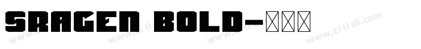 sragen bold字体转换